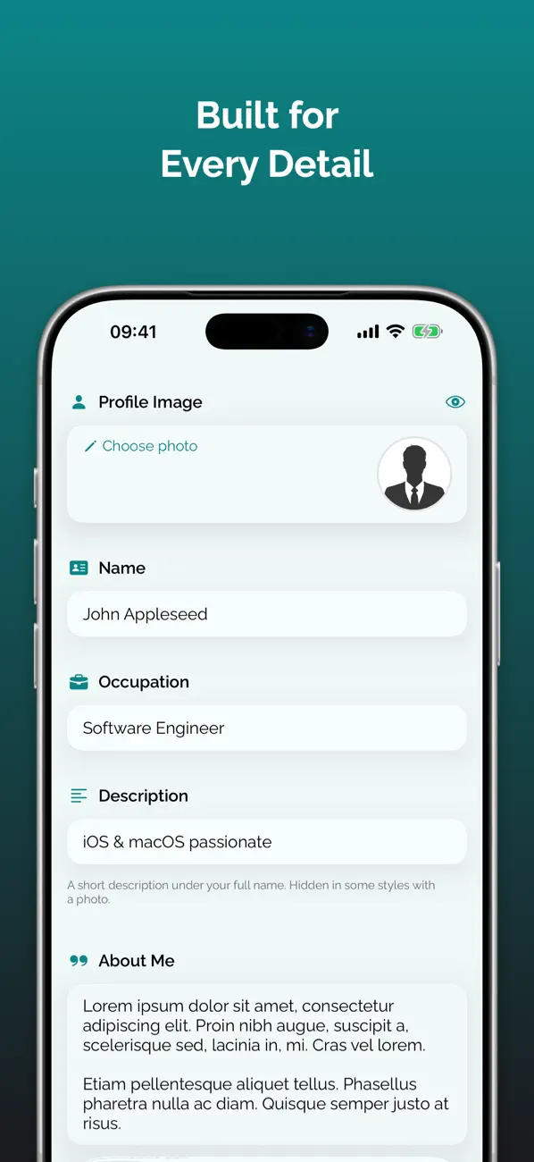 Screenshot #2 pour Vitario — Unique Resume