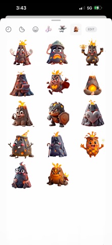 火山喷发贴纸 screenshot