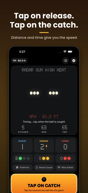 Baseball Radar Gun High Heat screenshot 2