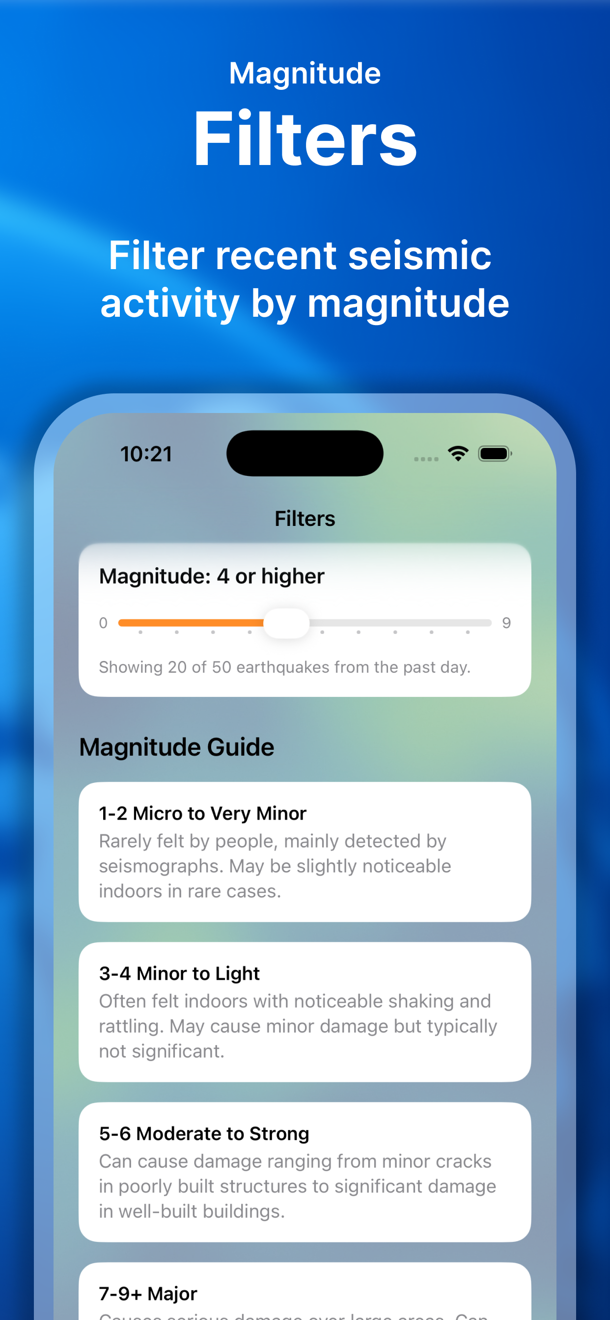 Earthquake Mapper screenshot 3