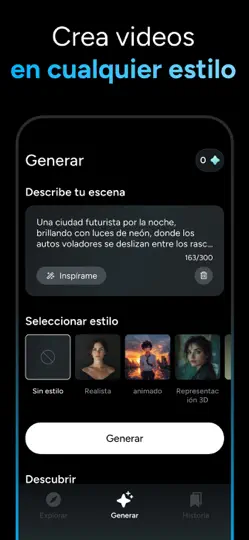 Captura de pantalla de AI Video Generator - OpenVideo en iPhone 3