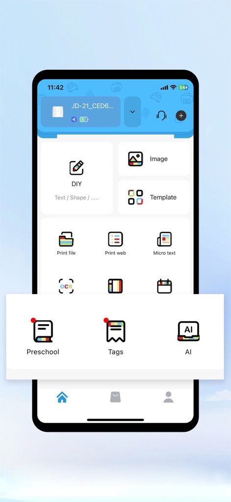 Jadens Printer - Cet outil offre une compatibilité étendue pour la création d'étiquettes spécialisées comme les étiquettes "Preschool" et permet l'impression directe de fichiers pour une efficacité maximale.