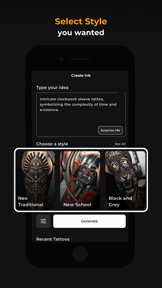 #3. AI Tattoo Generator: CreateINK (iOS) 由: Melih Arik