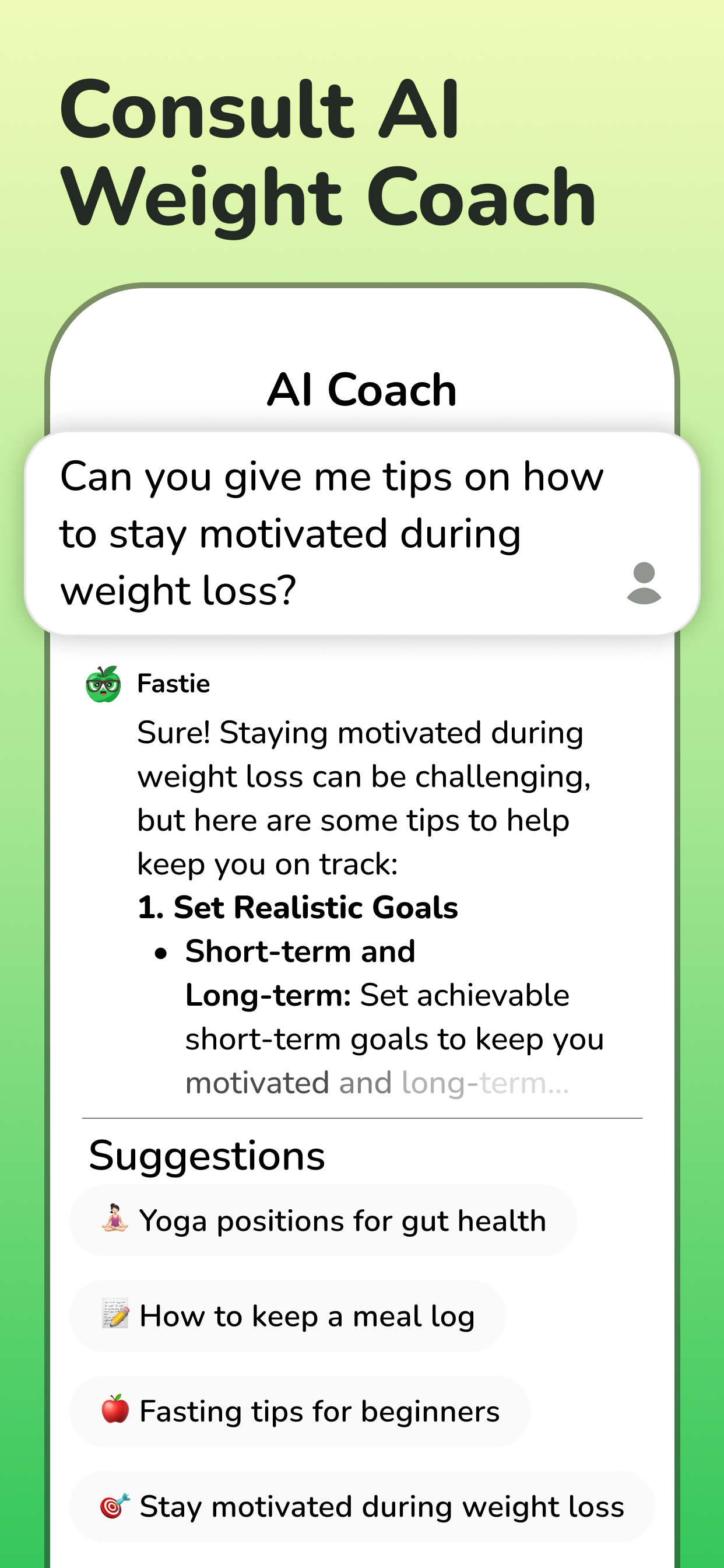 Fastie: Calorie & Food Tracker