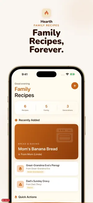 Family Recipe Keeper - Hearth screenshot 1