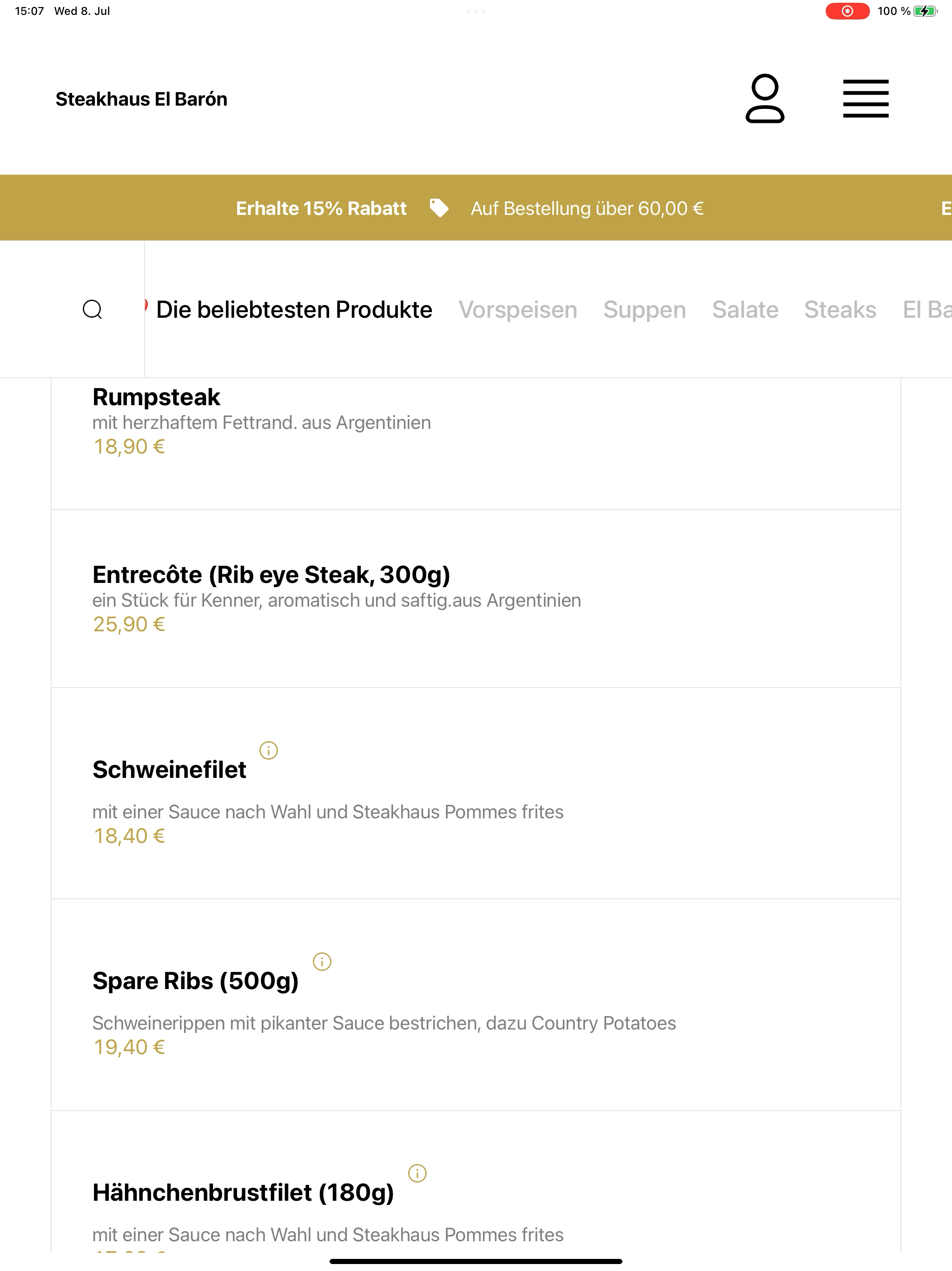 Steakhaus El Barón Potsdam screenshot 13