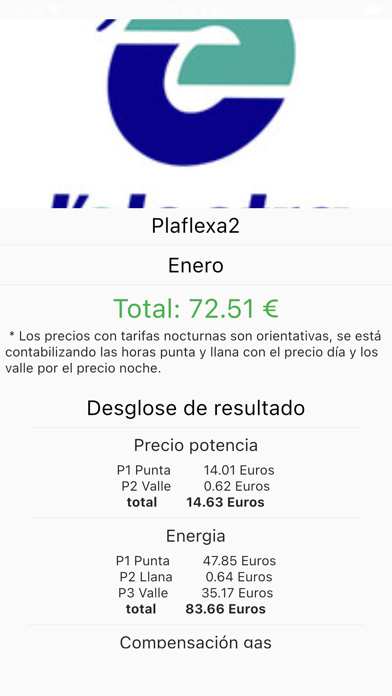 Comparador Tarifas Eléctricas Screenshot
