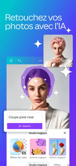Capture d'écran de Canva: Montage Photo Vidéo IA sur iPhone 5