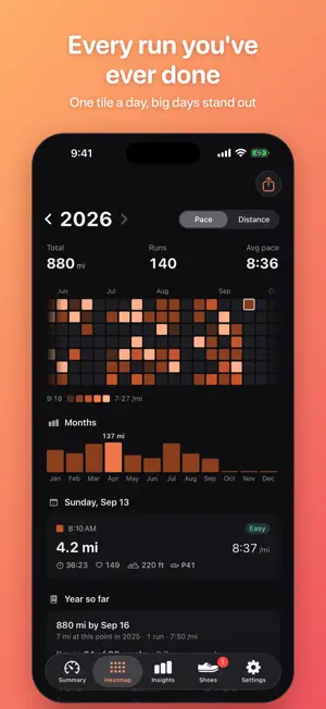 Runtile: Running Stats & Log screenshot 1