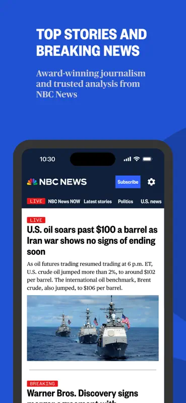 NBC News: Breaking & US News screenshot 1 of 6