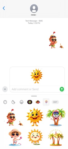 Summer Vacations Stickers iPhone screenshot