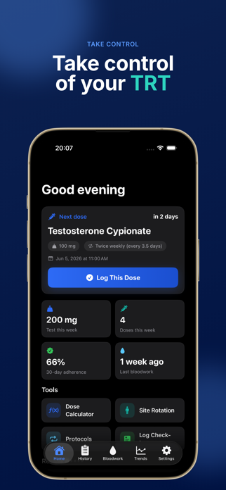 TRT Tracker: Log Testosterone Screenshot 1 of 10