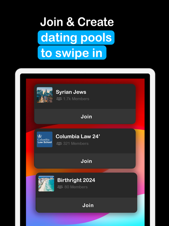 FirstMatch. Exclusive. iPad screenshot 1 - Lifestyle app