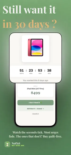 NotYet - Stop Impulse Buying screenshot 4