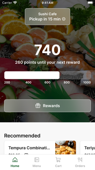 Sushi Cafe To Go iPhone screenshot 1 - Food & Drink app