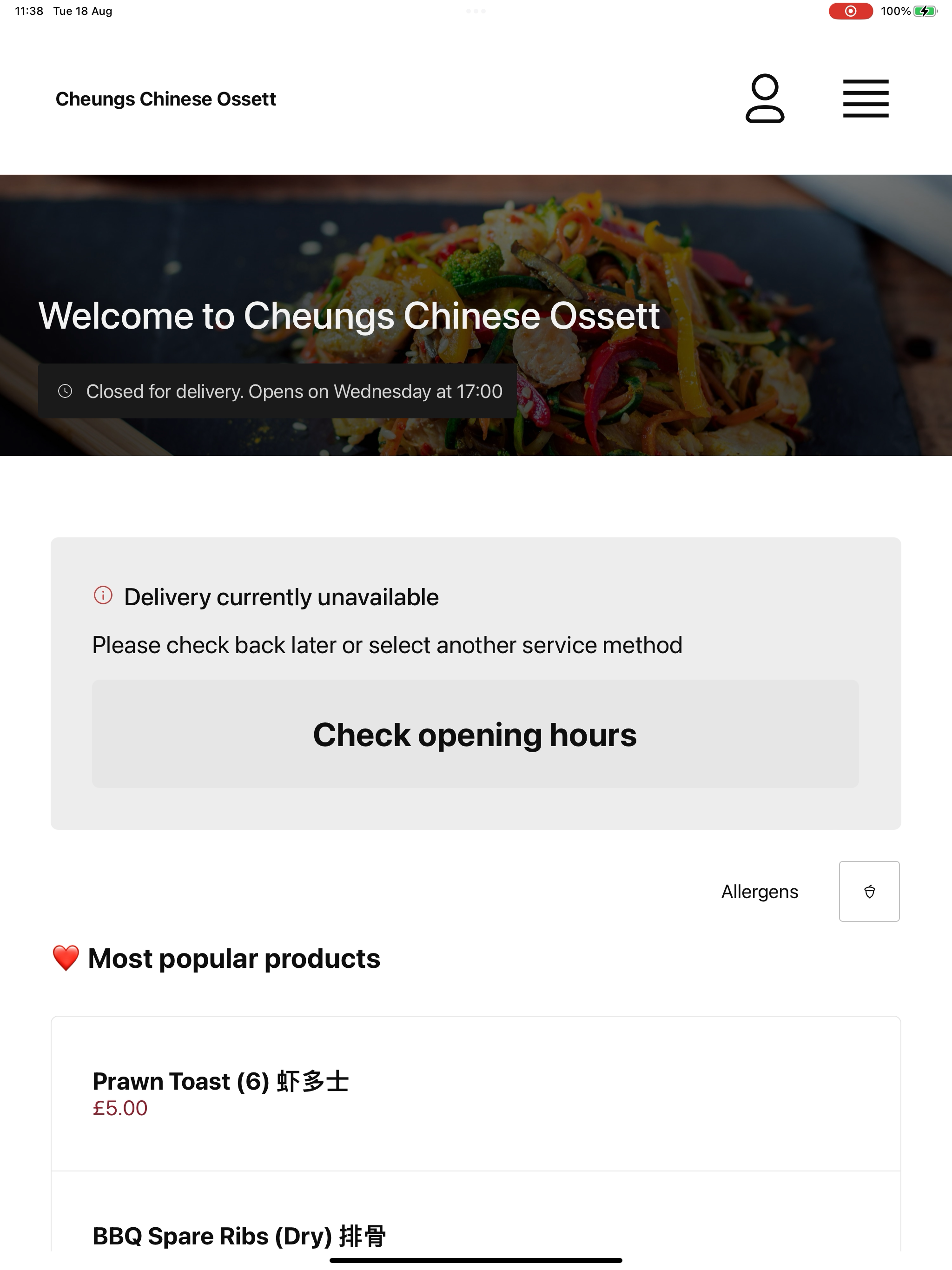 Cheungs Chinese Ossett screenshot 14
