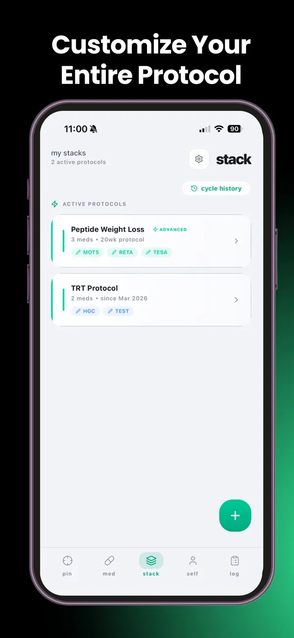 pin: TRT · Peptide · GLP · HRT Screenshot 6