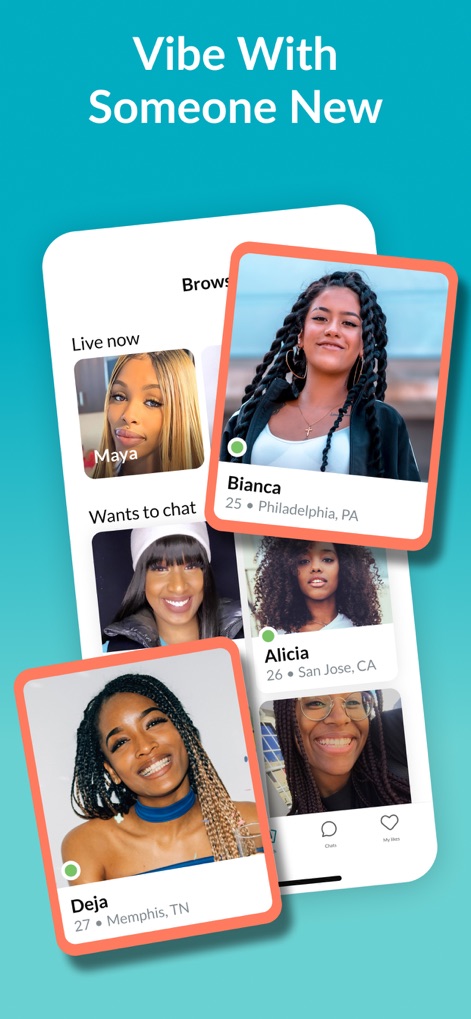 Tagged Dating: Chat & Go Live! - Cet outil permet de parcourir des profils variés avec des photos d'utilisateurs attrayantes et de découvrir les opportunités de connexion via la section "Live now".