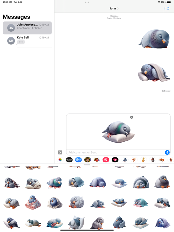 Screenshot #6 pour Sleeping Pigeon Stickers