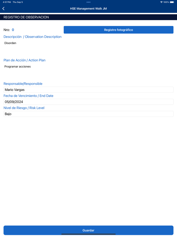 HSE Management Walk JM