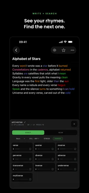 Rhyme Notes: Rap & Song Lyrics screenshot 1