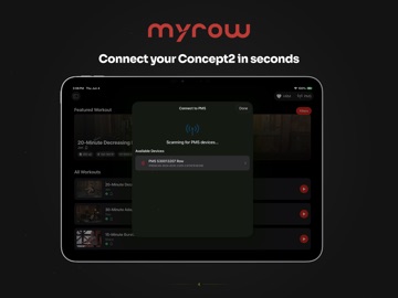 myrow to go iPad screenshot