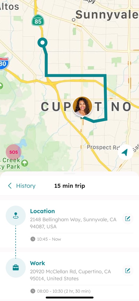 Phone Number Tracker: Location - This tool offers a comprehensive trip history, showcasing the user's route on the map and providing detailed timestamps for each location visited.