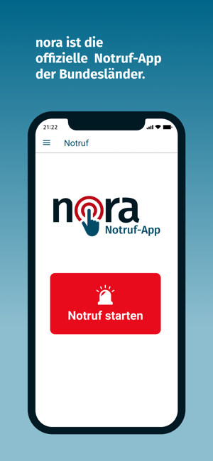 ‎nora - Notruf-App Screenshot
