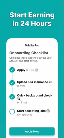 Drivify Provider — Jobs iPhone screenshot