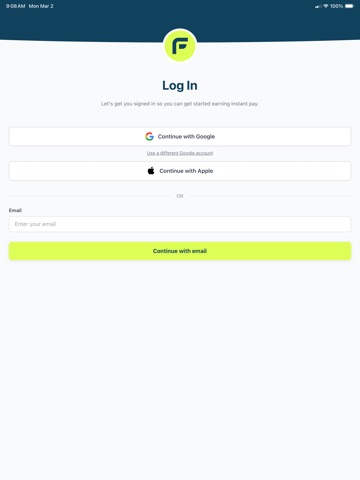 FieldPay iPad screenshot