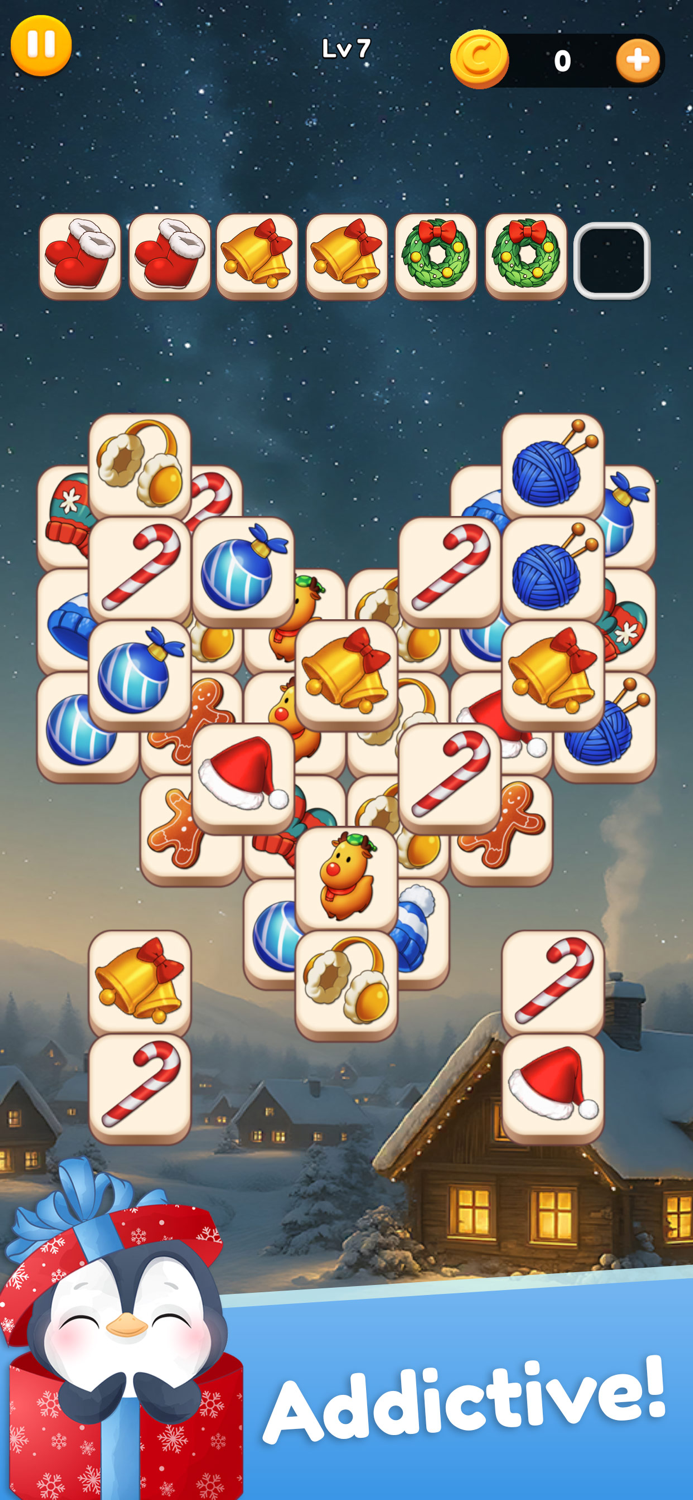 Christmas Mahjong Tiles Clear