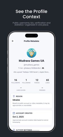 Profile Origin: Metadata Screenshot 3 of 8