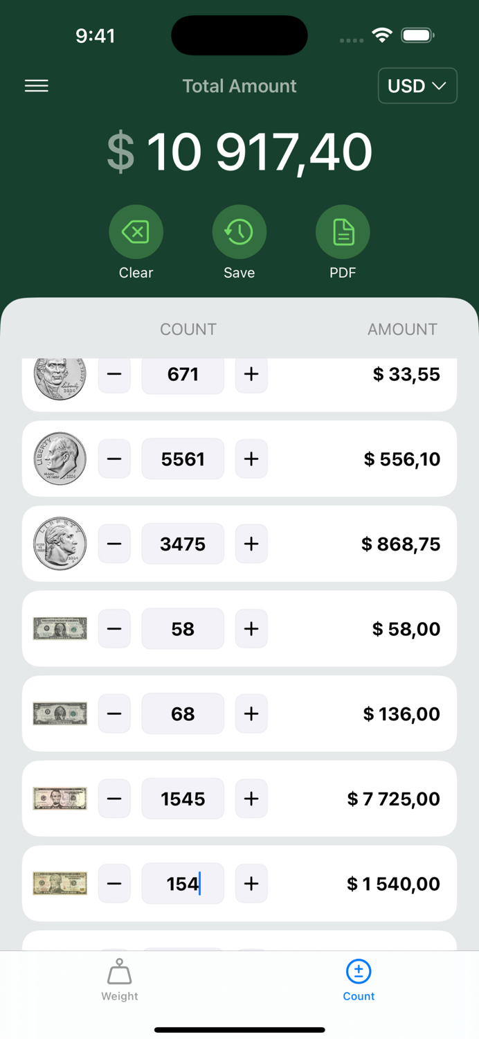 CoinPouch Coin Counter