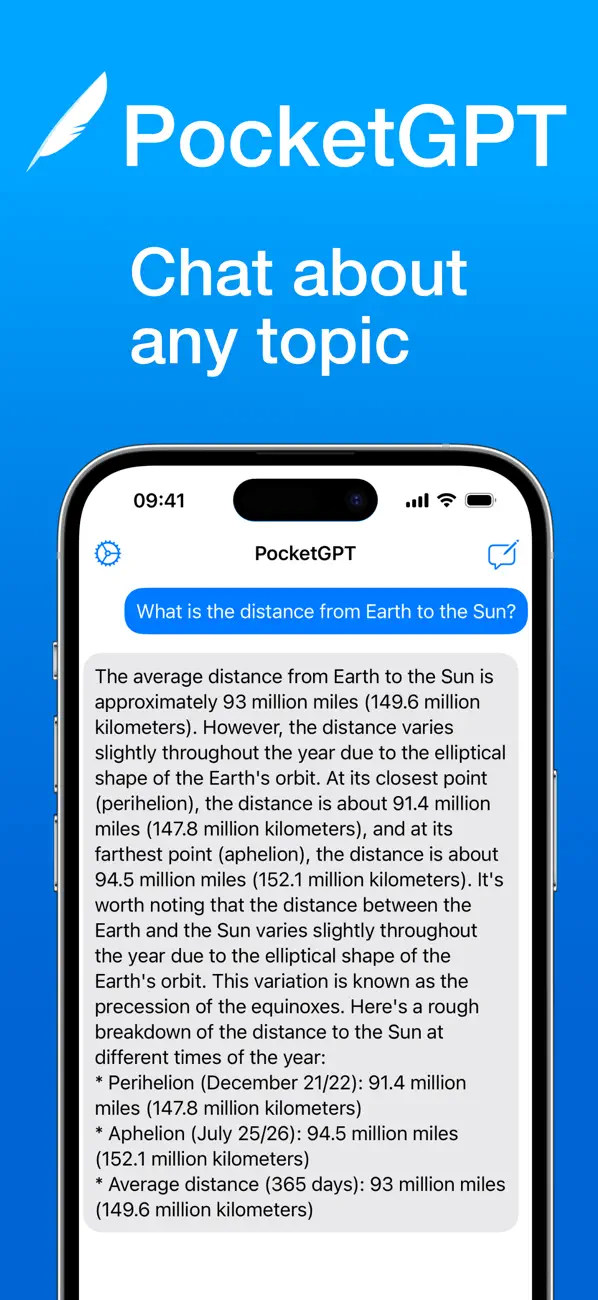 Screenshot #1 pour PocketChat Local AI Assistant