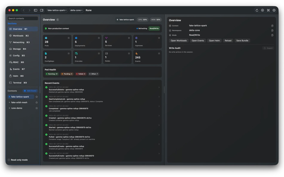 #1. Rune Kubernetes Client (macOS) โดย: Viktor Nyberg