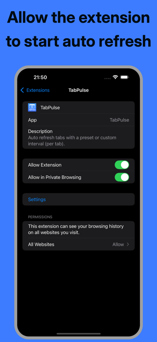TabPulse: Auto Tab Refresher Screenshot 3 of 3