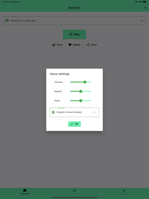 Screenshot #5 pour Speeche - Text to Speech