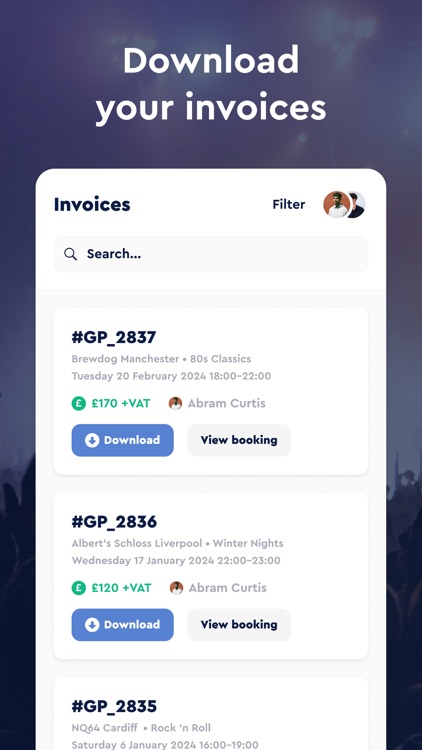 GigPig: Book Gigs. Get Gigs. screenshot-6