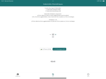Cotation Kiné 2025 iPad screenshot