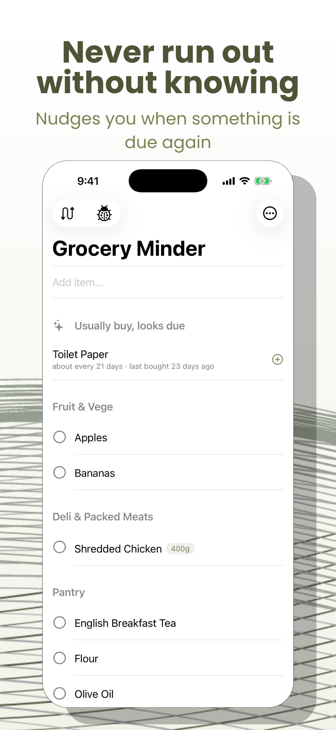 Screenshot 5 of Grocery Minder: Shopping List