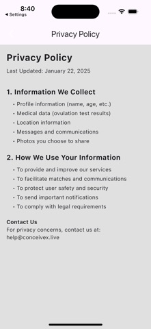 ConceiveX Screenshot 1 of 8