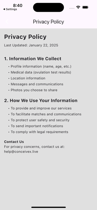 ConceiveX Screenshot 1 of 8