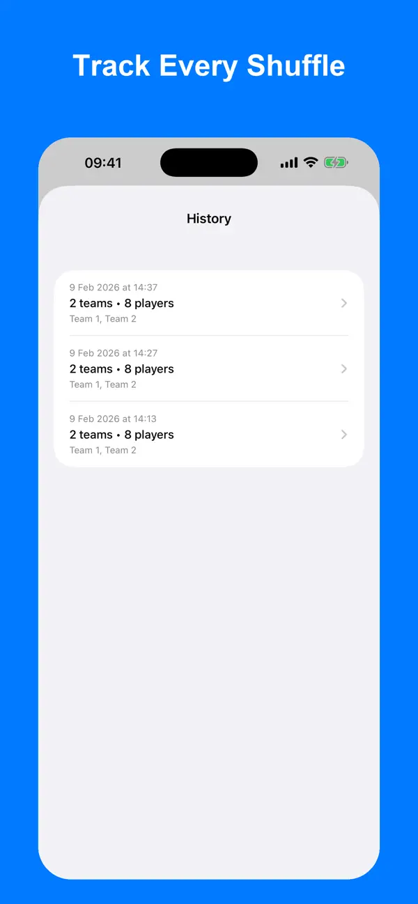 #3. Random Team Generator - Splitr (iOS) Podle: Lado Tatishvili