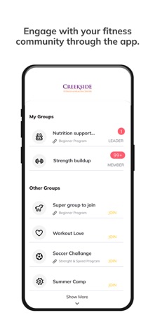 Creekside Fitness iPhone screenshot