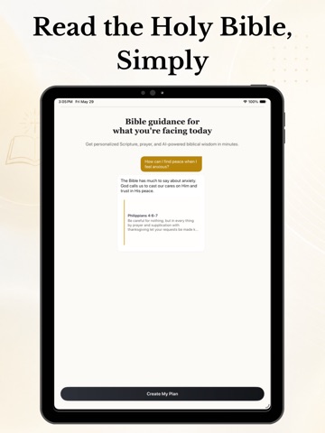 Bible Chat & Study With AI iPad screenshot