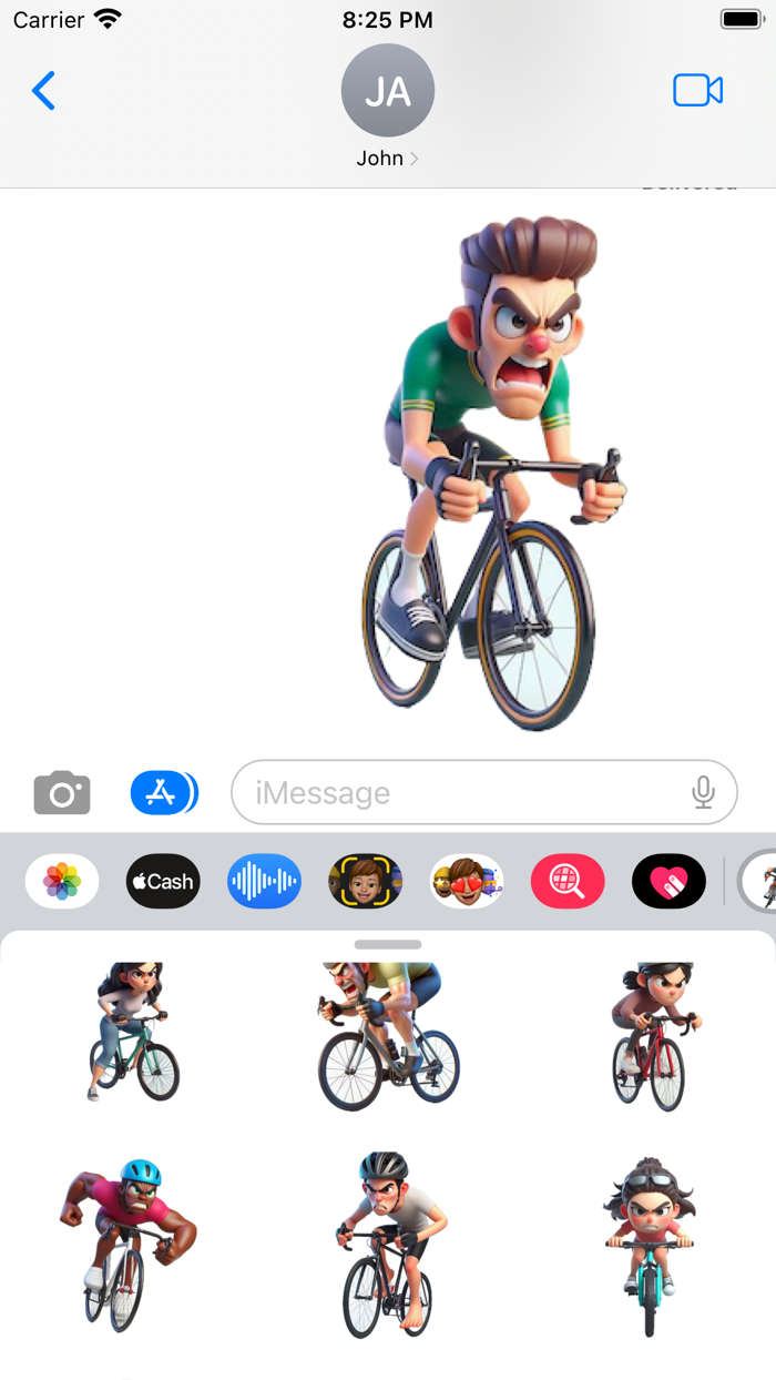 Angry Cyclist Stickers