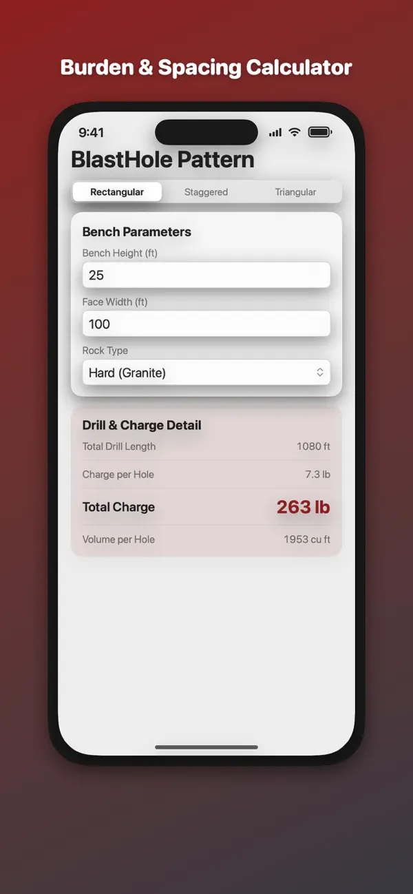Screenshot #2 pour Blast Hole Pattern & Charge