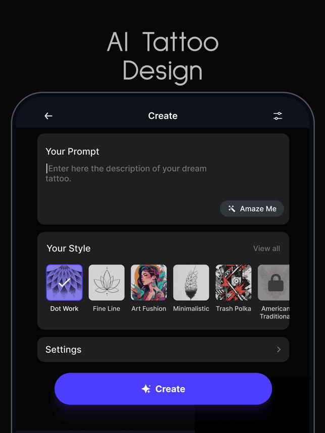 ‎INKHUNTER - AI Tattoo Design Screenshot