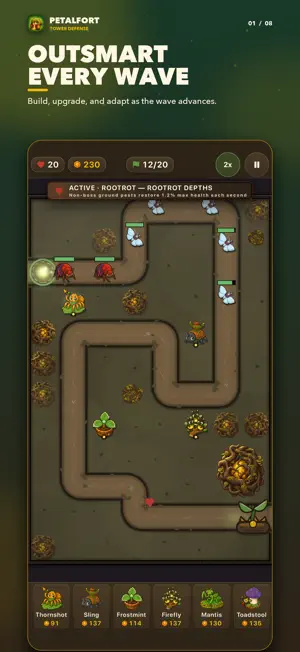 Petalfort: Tower Defense screenshot 1