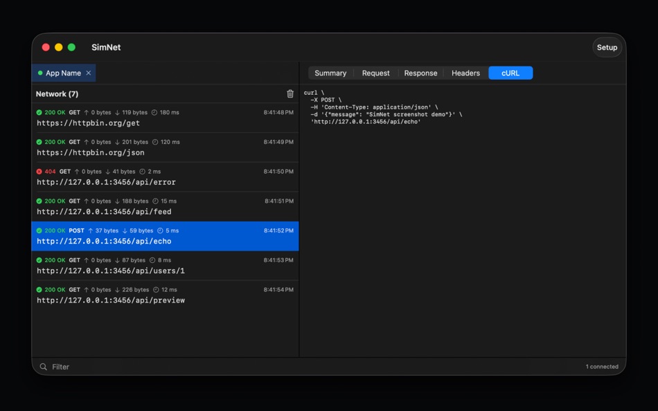 #6. SimNet (macOS) Által: Brady Farley